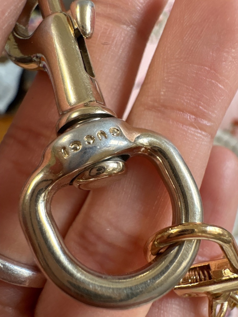 Upcycled Gucci Bag hardware into bag charm - Picture 2 of 6